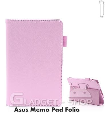  เคส Asus Memo Pad (ME172V) Soft Pink Folio Stand Case 